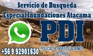 PDI Atacama habilita Whatsapp en ayuda a ubicación de personas desaparecidas