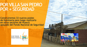 Municipalidad de Huasco comienza obras de alumbrado público en Villa San Pedro
