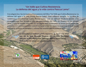 Lanzan libro sobre la lucha de las comunidades de Huasco contra Pascua Lama