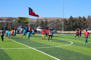 Inauguran Cancha de Futbolito en Villa Cordillera de Vallenar